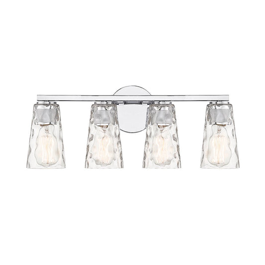 4 Light Bathroom Vanity Light, Matte Black