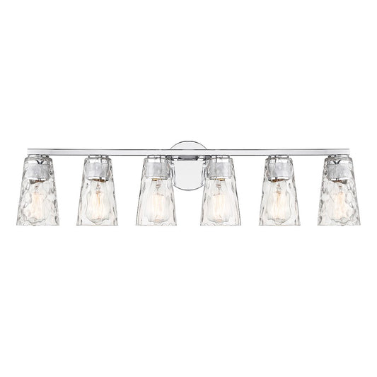 6 Light Bathroom Vanity Light, Matte Black