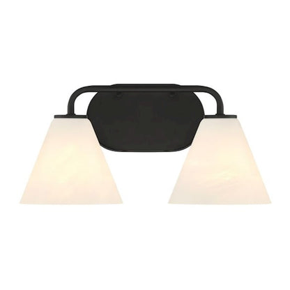 2 Light Bathroom Vanity Light, Matte Black