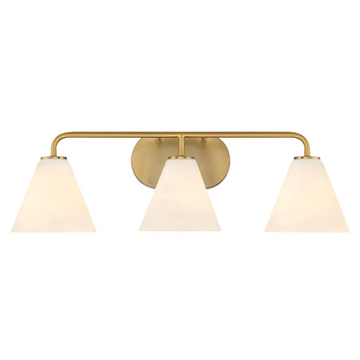 Savoy House Blair 3-Light Bathroom Vanity Light, Warm Brass - 8-2988-3-322