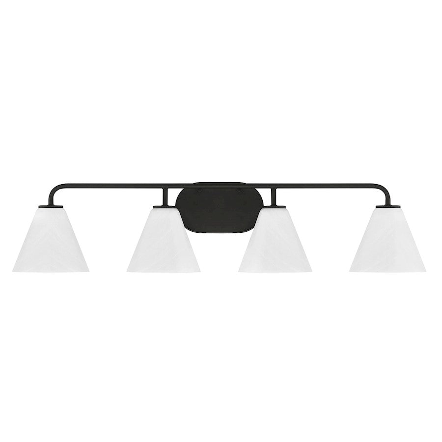 Blair 4-Light Bathroom Vanity Light, Matte Black