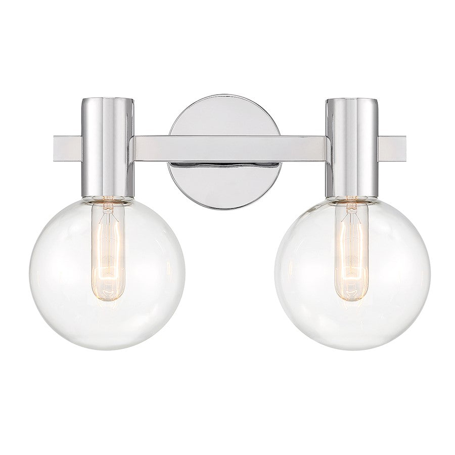 Savoy House Wright 2-Light Bathroom Vanity Light, Chrome - 8-3076-2-11