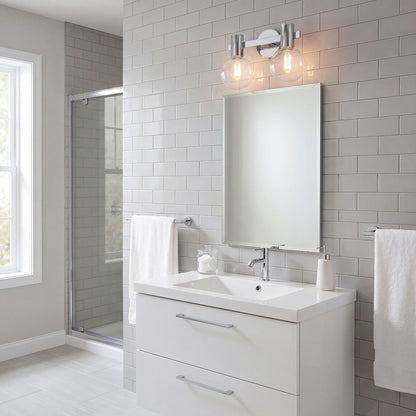 2 Light Bathroom Vanity Light, Chrome