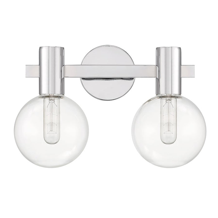 Savoy House Wright 2-Light Bathroom Vanity Light, Chrome