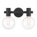 Savoy House Wright 2-Light Bathroom Vanity Light, Matte Black - 8-3076-2-BK