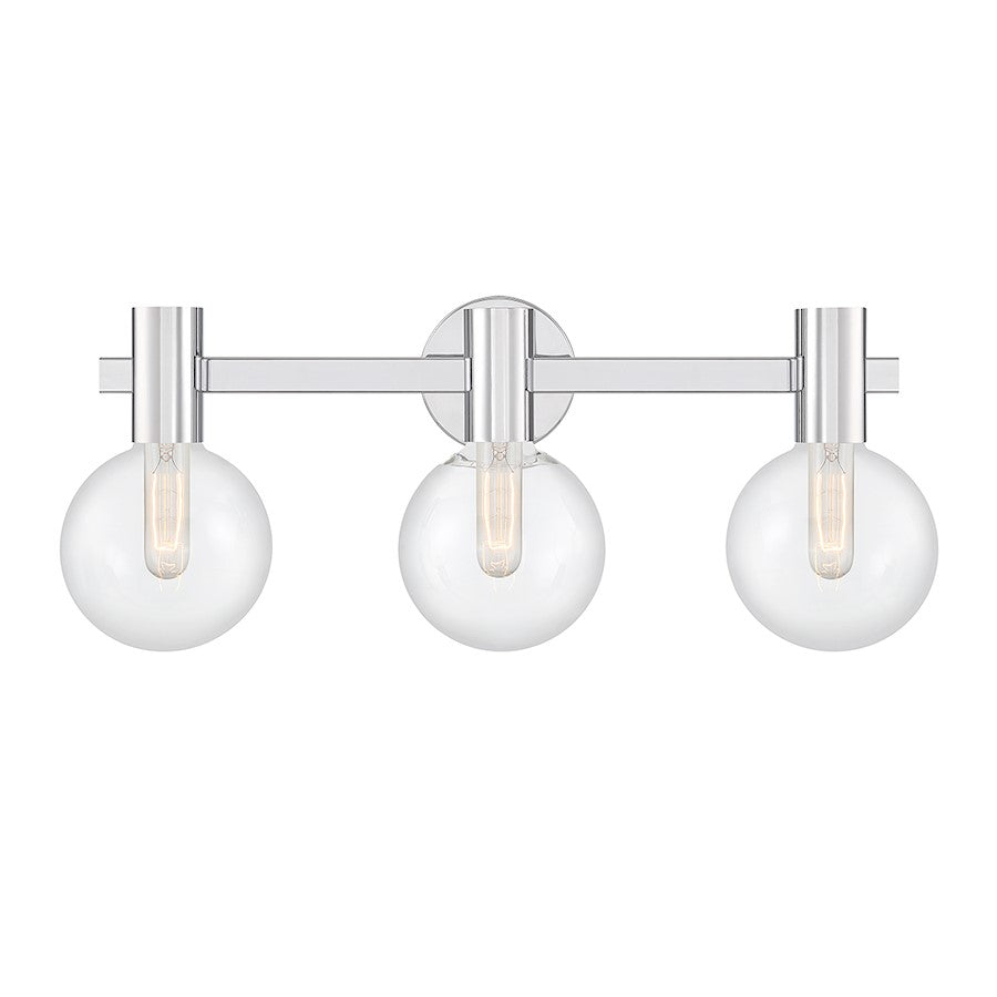 3 Light Bathroom Vanity Light, Chrome