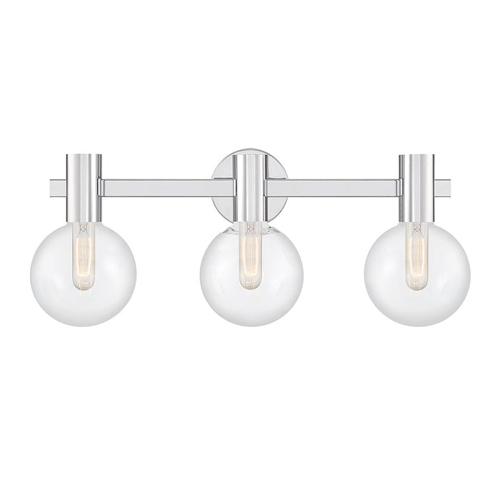 Savoy House Wright 3-Light Bathroom Vanity Light, Chrome - 8-3076-3-11