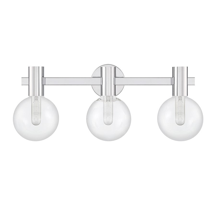 3 Light Bathroom Vanity Light, Chrome