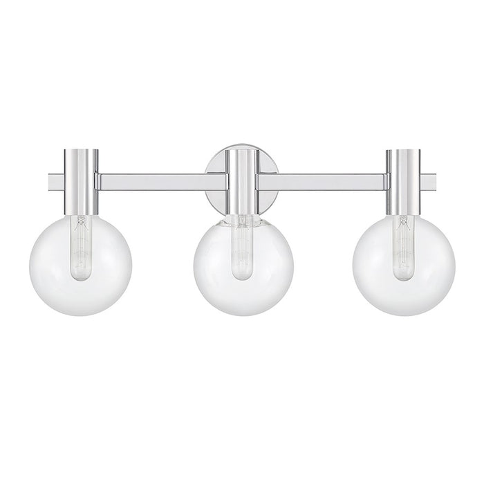 Savoy House Wright 3-Light Bathroom Vanity Light, Chrome