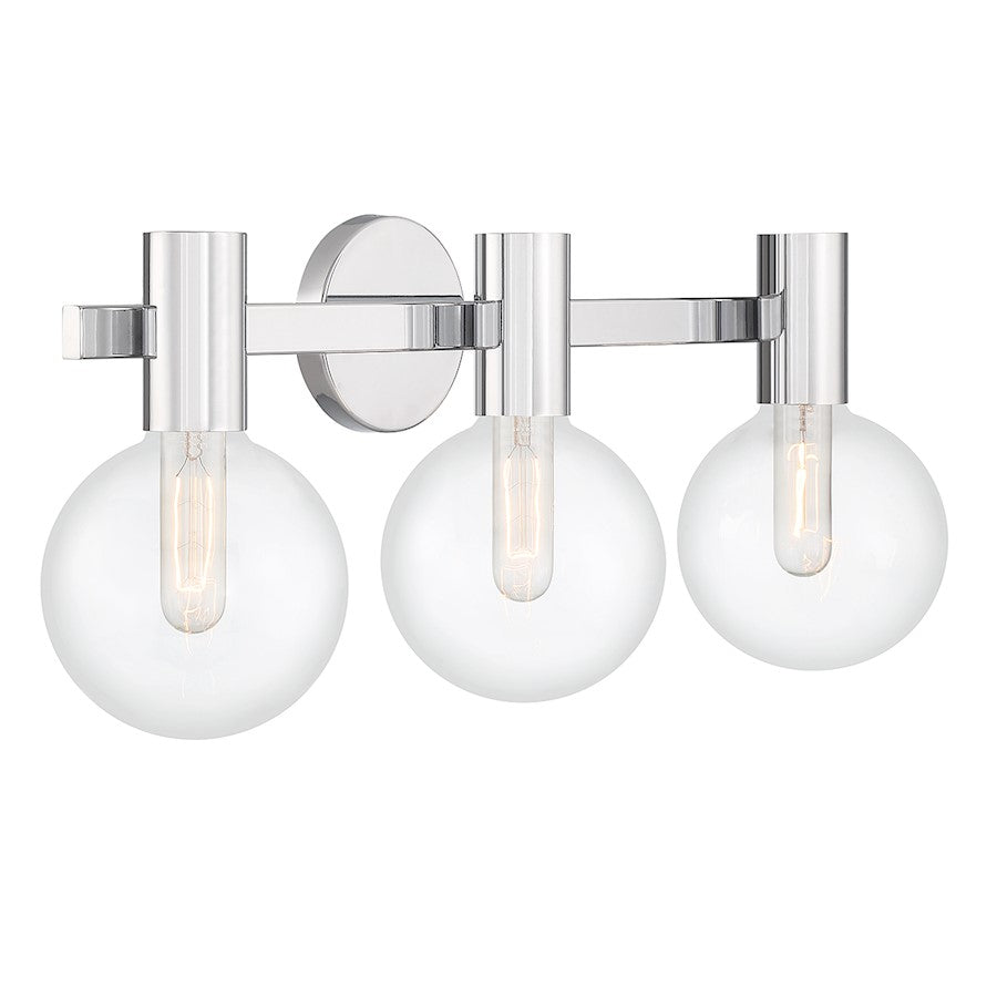 3 Light Bathroom Vanity Light, Chrome