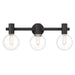 Savoy House Wright 3-Light Bathroom Vanity Light, Matte Black - 8-3076-3-BK