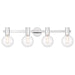 Savoy House Wright 4-Light Bathroom Vanity Light, Chrome - 8-3076-4-11