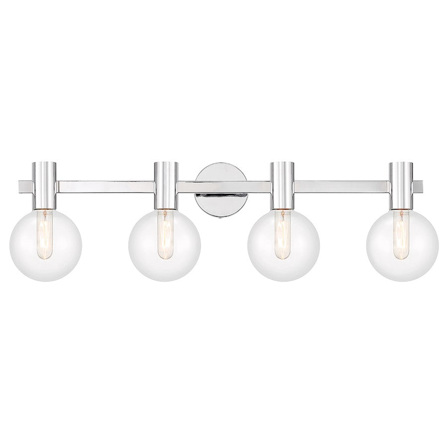 4 Light Bathroom Vanity Light, Chrome