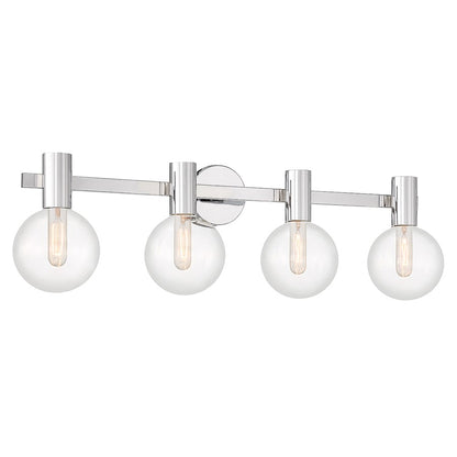 4 Light Bathroom Vanity Light, Chrome