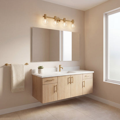 4 Light Bathroom Vanity Light, Chrome