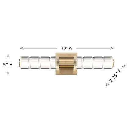 Savoy House Beale LED 18" Bathroom Vanity Light, Noble Brass