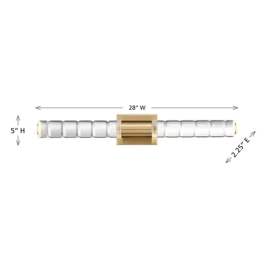 Savoy House Beale LED 28" Bathroom Vanity Light, Noble Brass