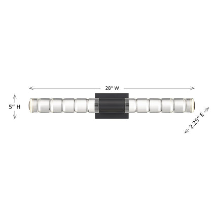 Savoy House Beale LED 28" Bathroom Vanity Light, Black Lustre