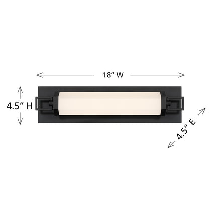 Savoy House Parker 18" Bath Sconce, Black Lustre