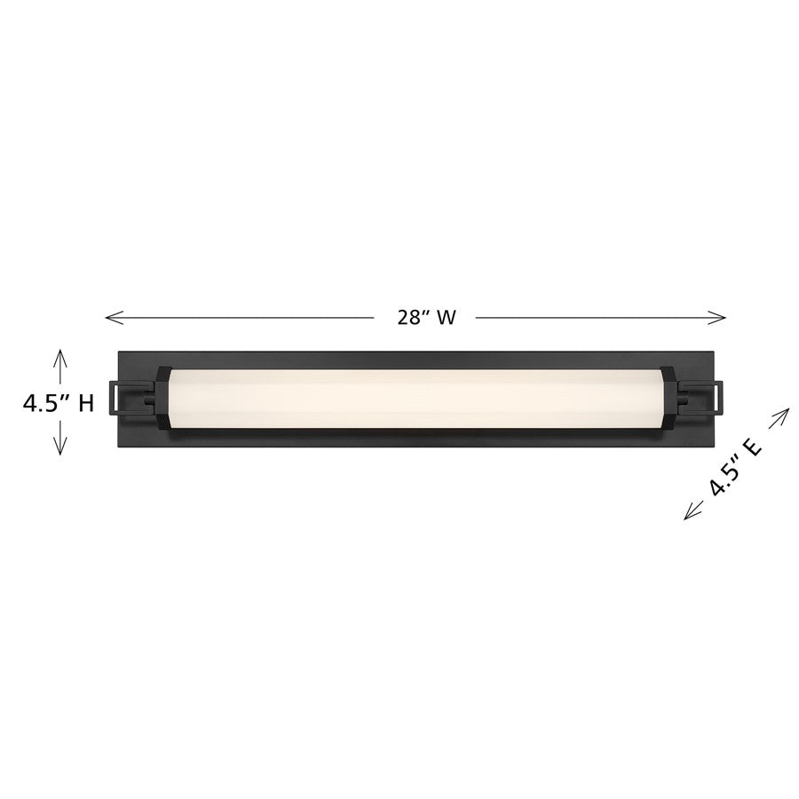 Savoy House Parker 28" Bath Sconce, Black Lustre