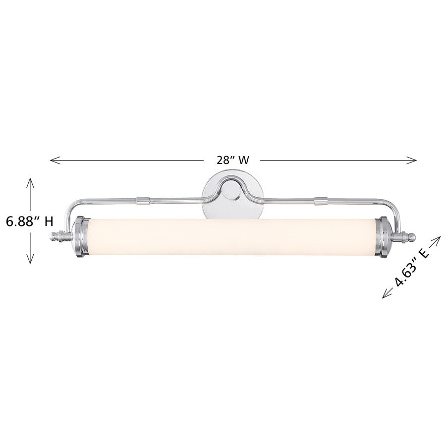Savoy House Keller 28" Bath Sconce, Chrome