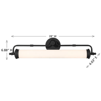 Savoy House Keller 28" Bath Sconce, Black Lustre
