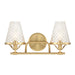 Savoy House Candler 2-Light Bathroom Vanity Light, Warm Brass - 8-3596-2-322