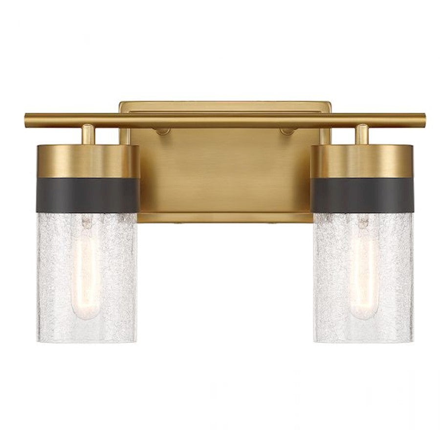 2 Light Bathroom Vanity Light, Brass