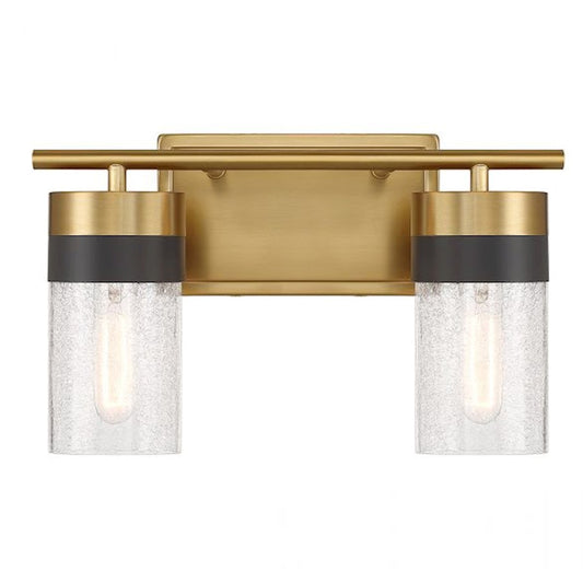 2 Light Bathroom Vanity Light, Brass