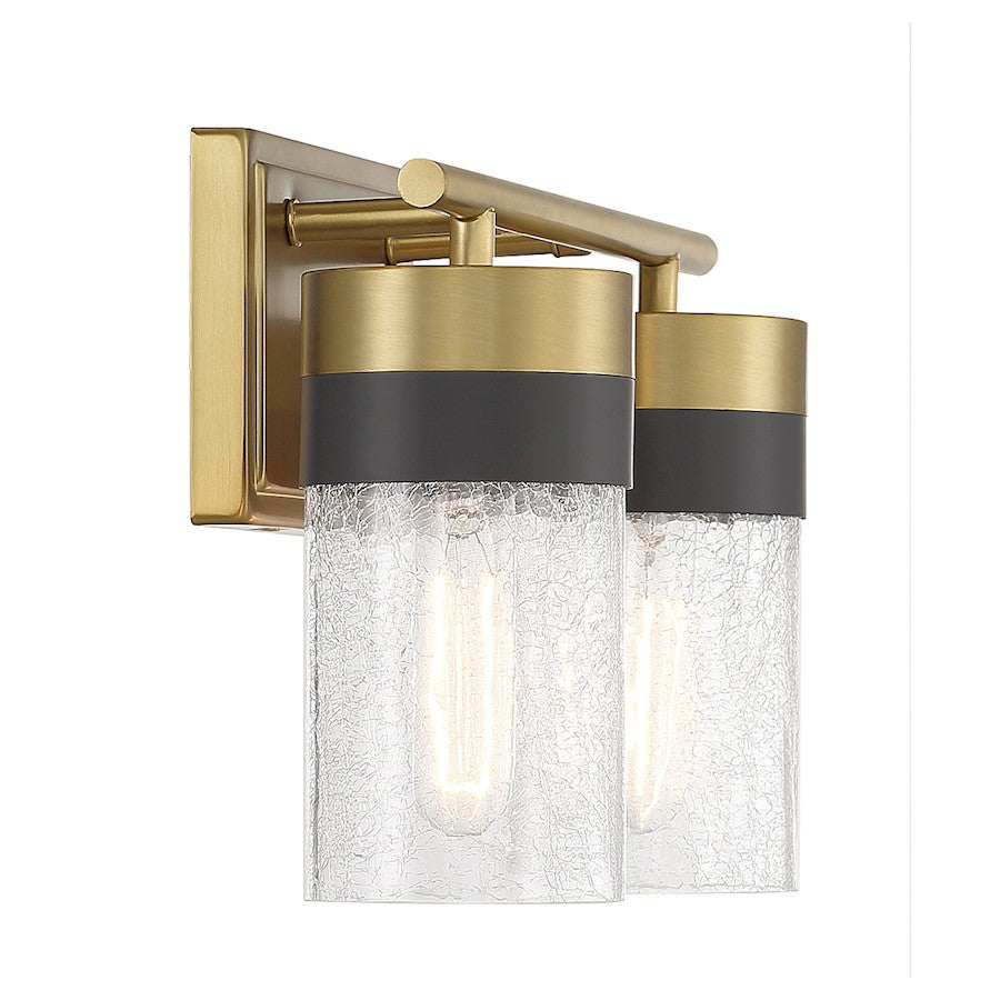 2 Light Bathroom Vanity Light, Brass