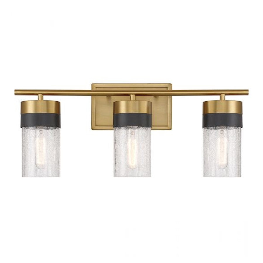 3 Light Bathroom Vanity Light, Brass