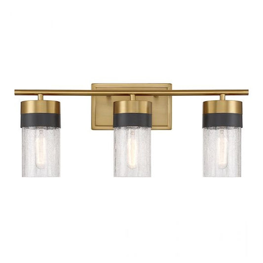 3 Light Bathroom Vanity Light, Brass