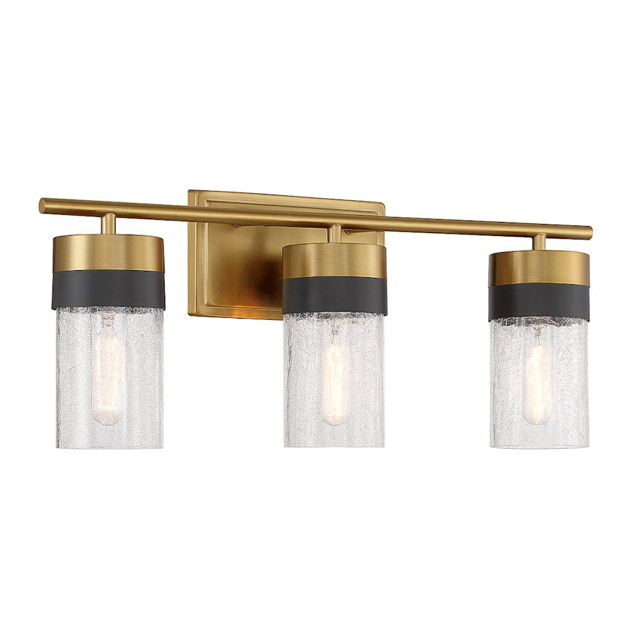 3 Light Bathroom Vanity Light, Brass