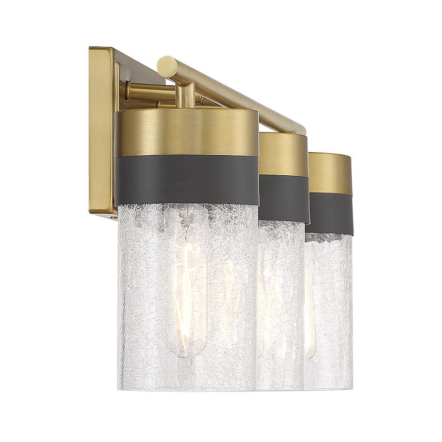 3 Light Bathroom Vanity Light, Brass