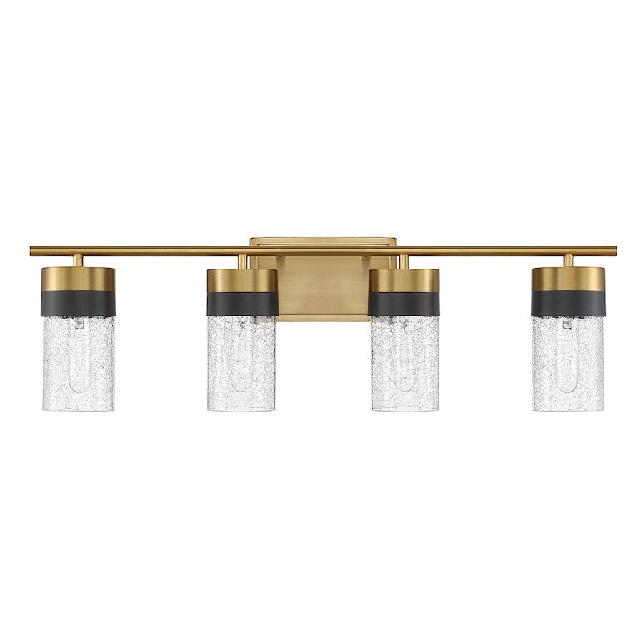 4 Light Bathroom Vanity Light, Brass