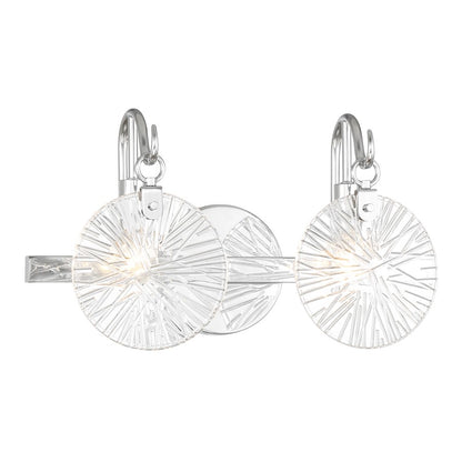 2 Light Bathroom Vanity Light, Polished Chrome