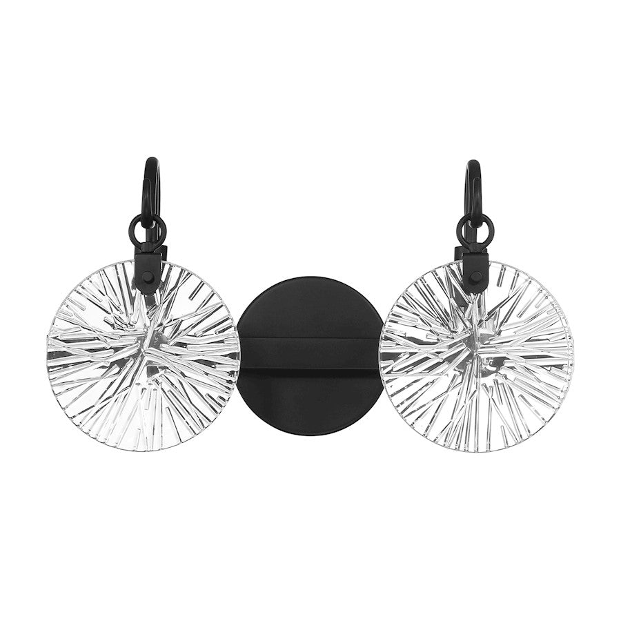 2 Light Bathroom Vanity Light, Matte Black