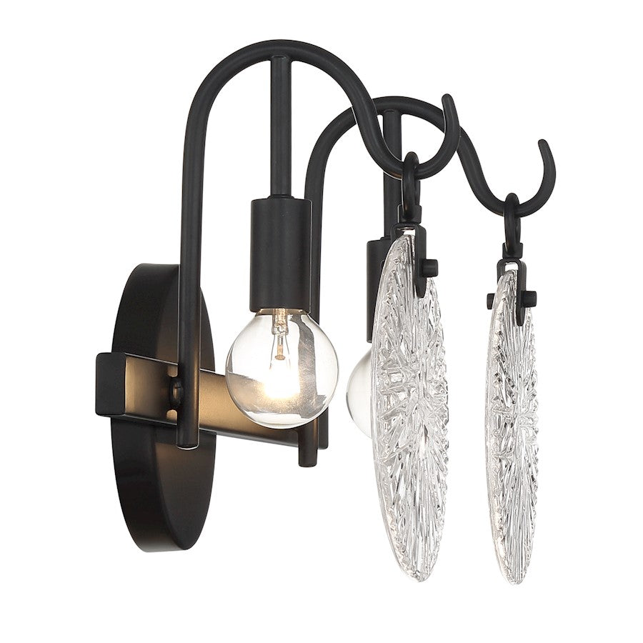 2 Light Bathroom Vanity Light, Matte Black