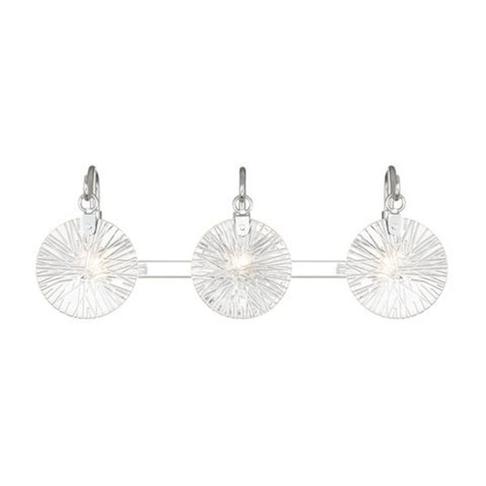 Savoy House Addison 3 Light Bath, Polished Chrome/Clear Starburst - 8-3981-3-11
