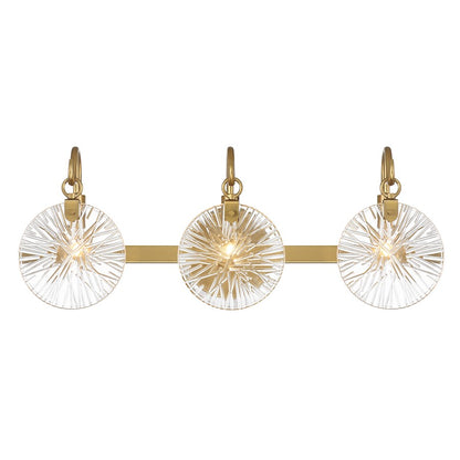 3 Light Bathroom Vanity Light, Warm Brass