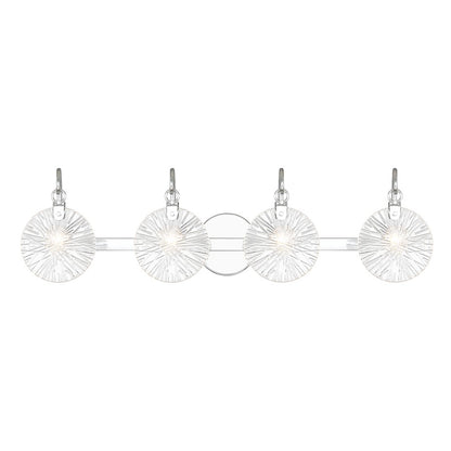 4 Light Bathroom Vanity Light, Polished Chrome