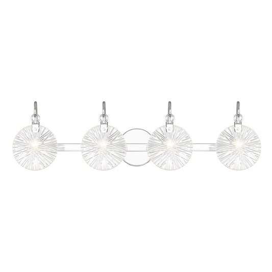 4 Light Bathroom Vanity Light, Polished Chrome