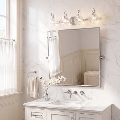 4 Light Bathroom Vanity Light, Polished Chrome