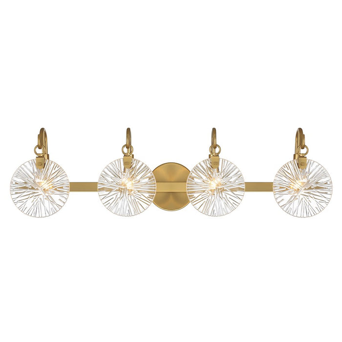 Savoy House Addison 4-Light Bathroom Vanity Light, Warm Brass - 8-3981-4-322