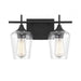 Savoy House Octave 2-Light Bathroom Vanity Light, Black - 8-4030-2-BK