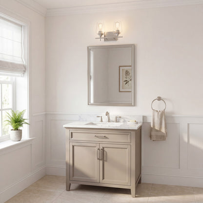 Bathroom Vanity Light, Satin Nickel