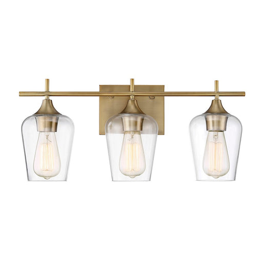 Savoy House Octave 3-Light Bathroom Vanity Light, Warm Brass - 8-4030-3-322