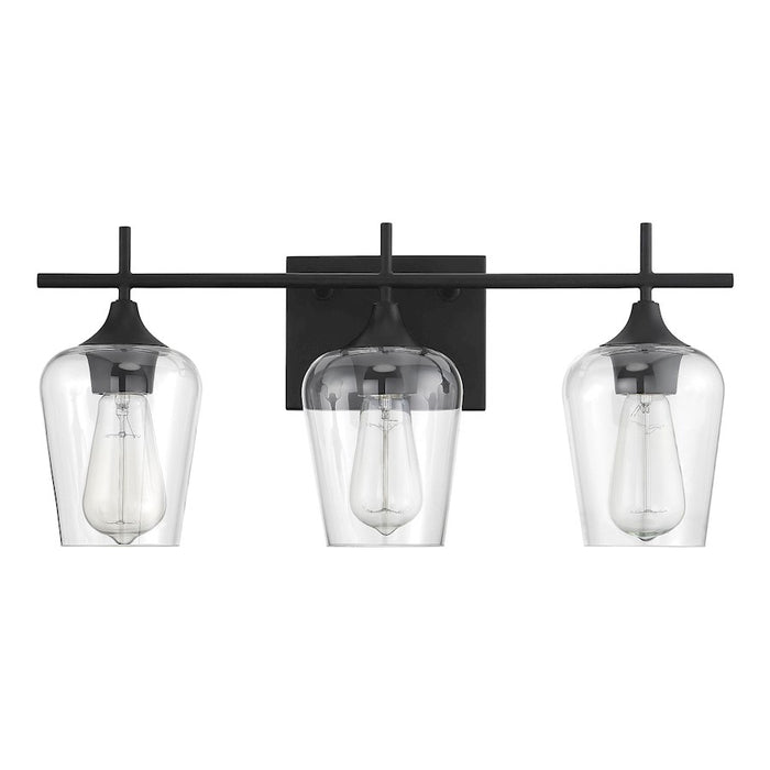 Savoy House Octave 3-Light Bathroom Vanity Light, Black