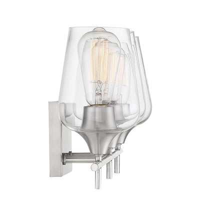3 Light Bathroom Vanity Light, Satin Nickel