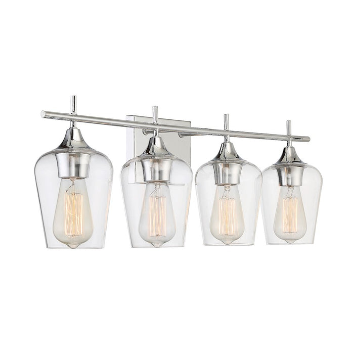 Savoy House Octave 4-Light Bathroom Vanity Light, Polished Chrome